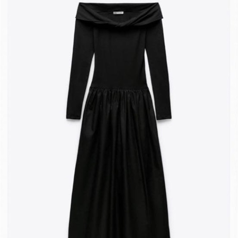 Zara Black Off-Shoulder Dress 0264/334/800